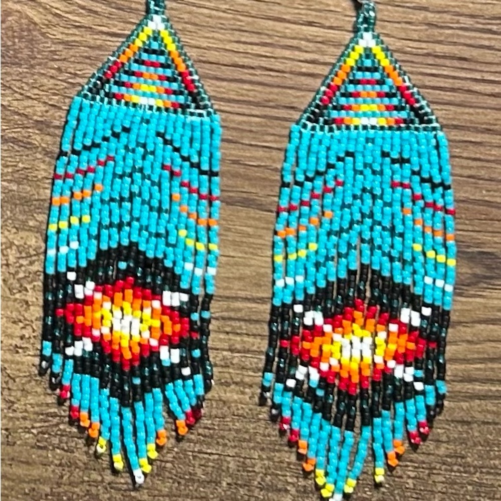 - - Beaded Native American style earrings